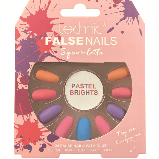 Technic False Nails Pastel Brights Squareletto