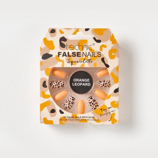 Technic False Nails Orange Leopard