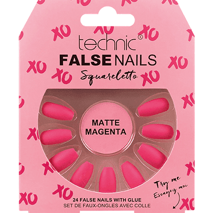 Technic False Nails Matte Magenta