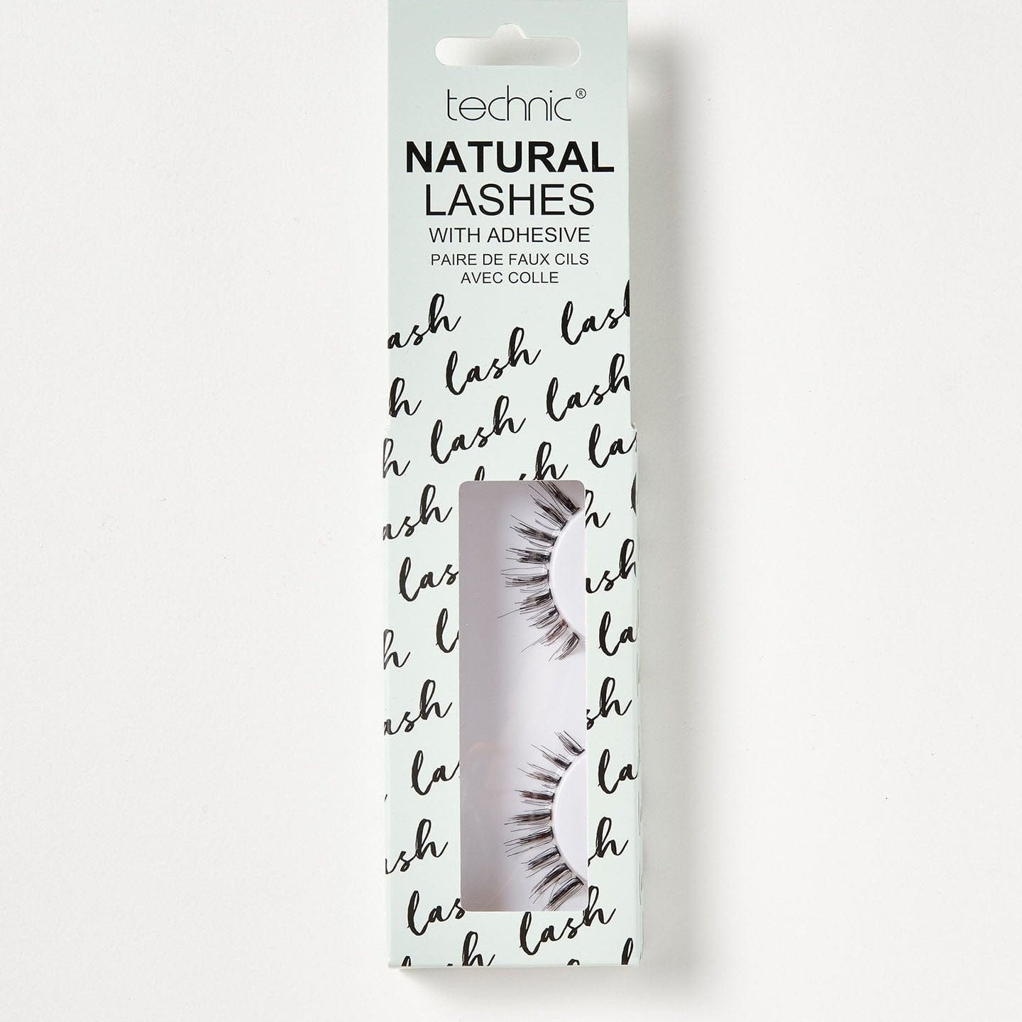 Natural lashes #2 in a pastel green box on a white background.