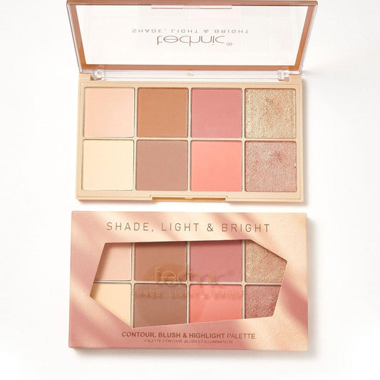 Technic Shade, Light & Bright Contour, Blush and Highlight Palette