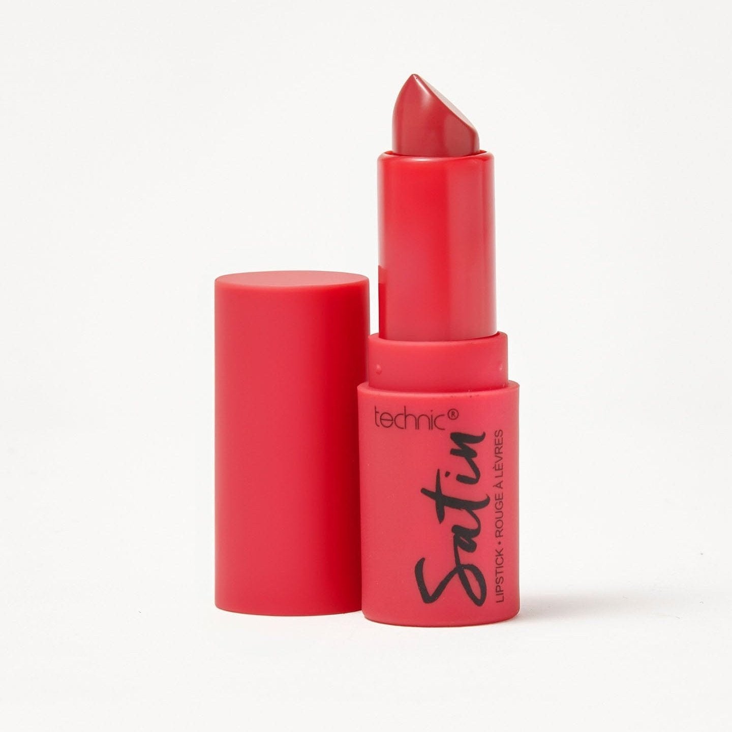 An opened satin lipstick in the shade Silk Chiffon on a white background.