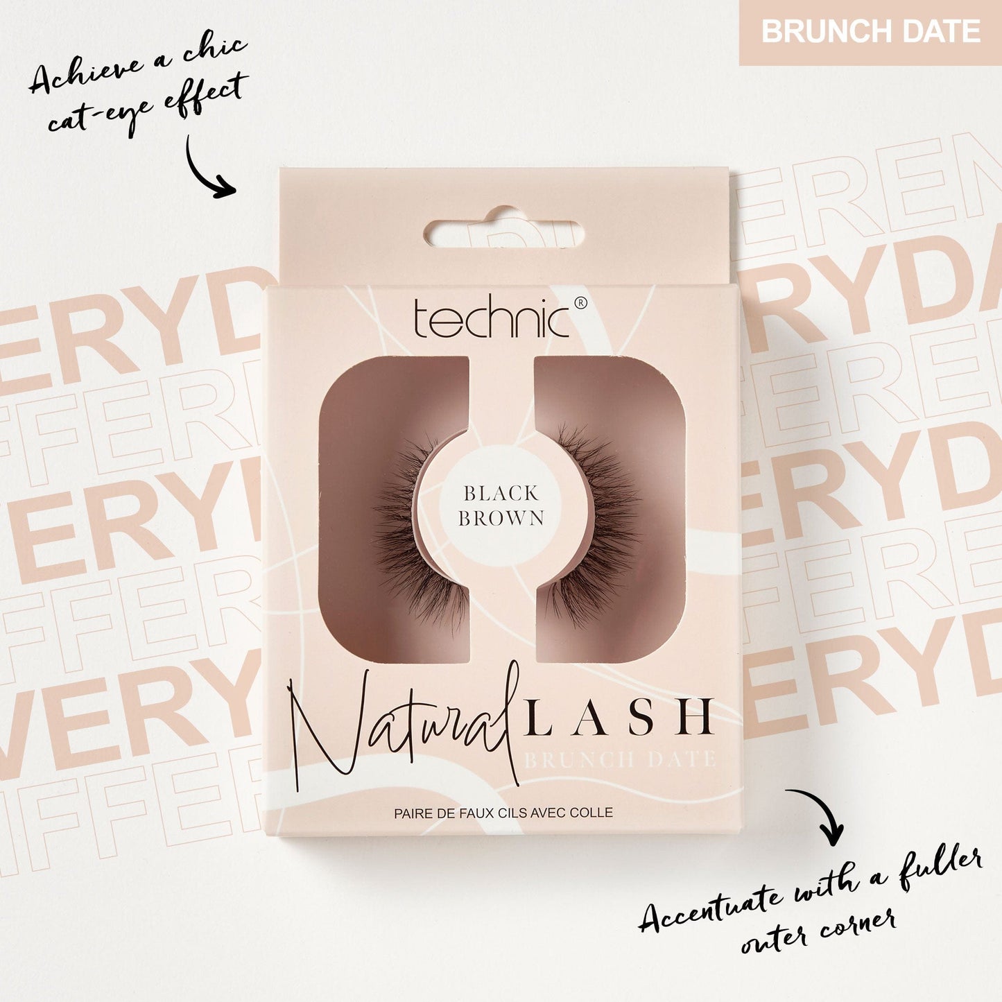 Technic Black Brown Natural Lashes