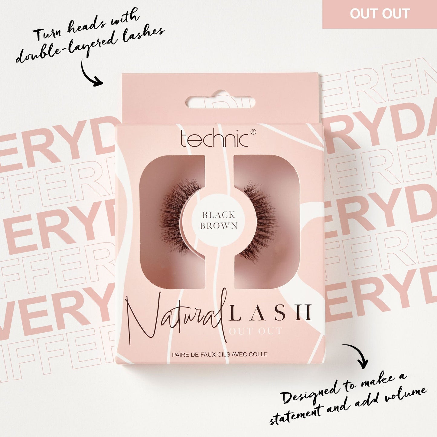 Technic Black Brown Natural Lashes