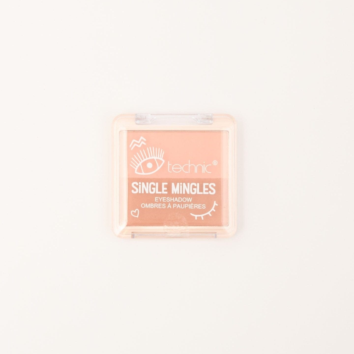 A single mingles eyeshadow duo in the shade Eye Contact on a white background.