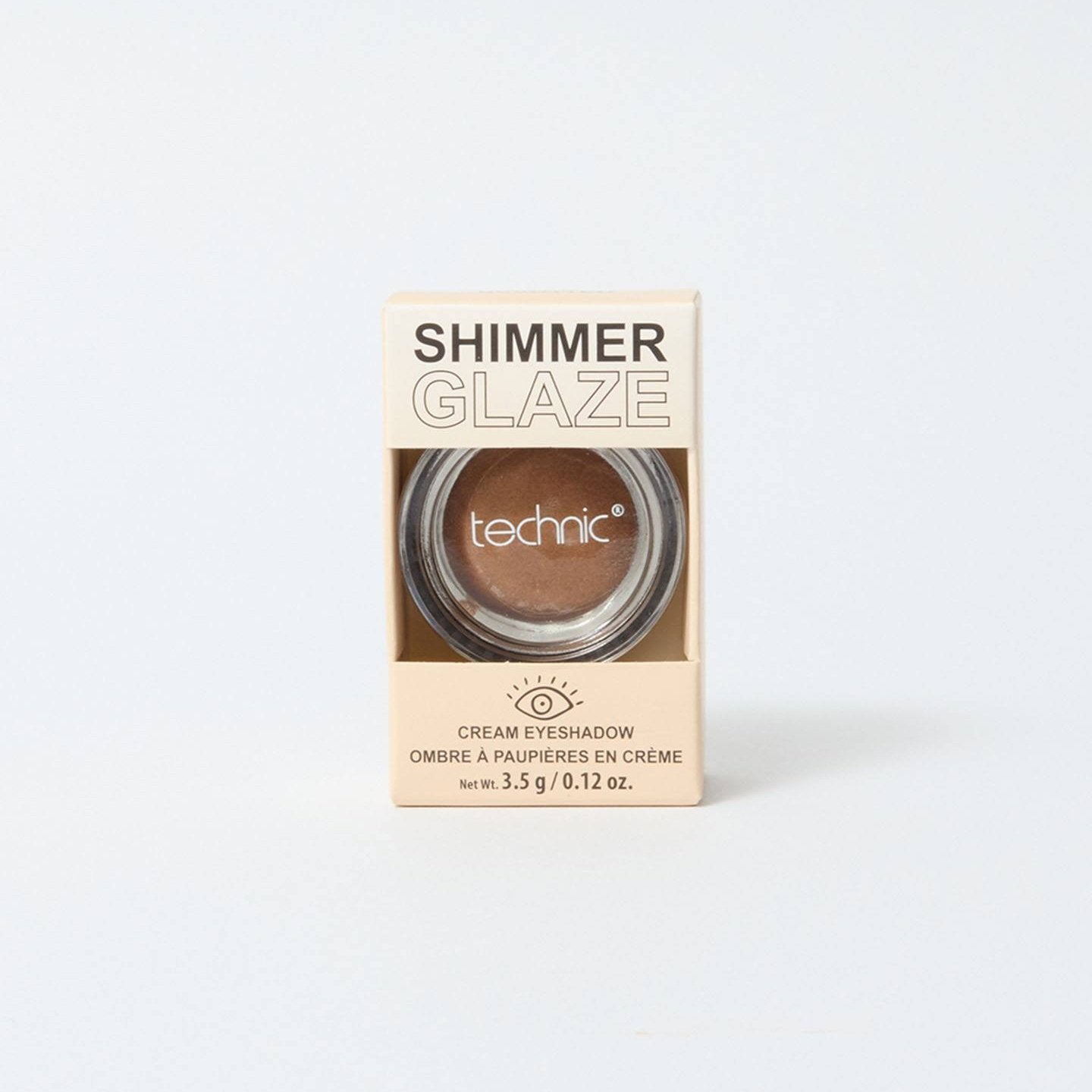 A shimmer glaze cream eyeshadow in the shade Besotted on a white background.