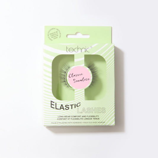 Classic seamless elastic lashes in green box on a white background.