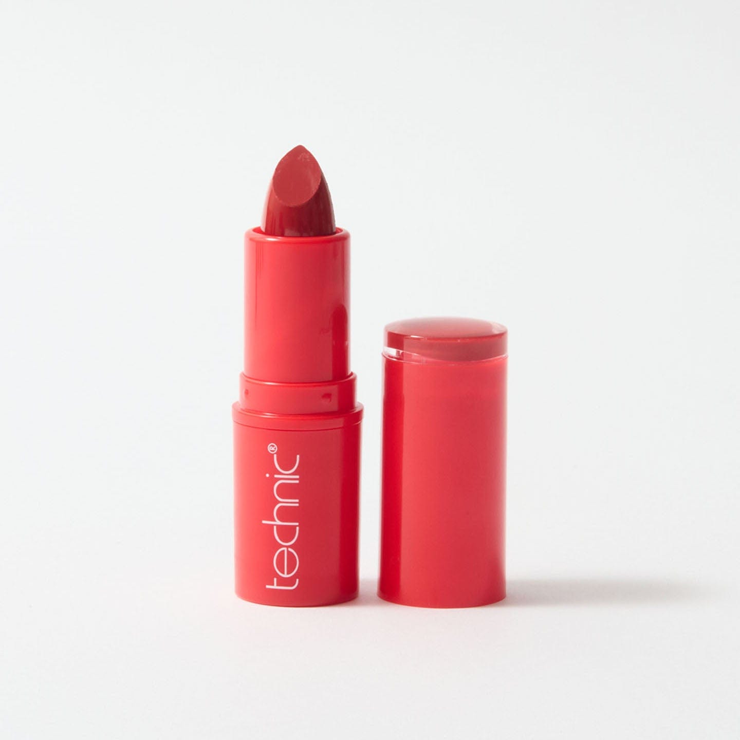 An open lipstick in the shade Heartbeat on a white background.