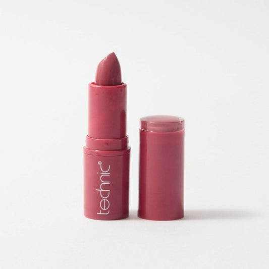 An opened lipstick in the shade Kiss Catch on a white background.