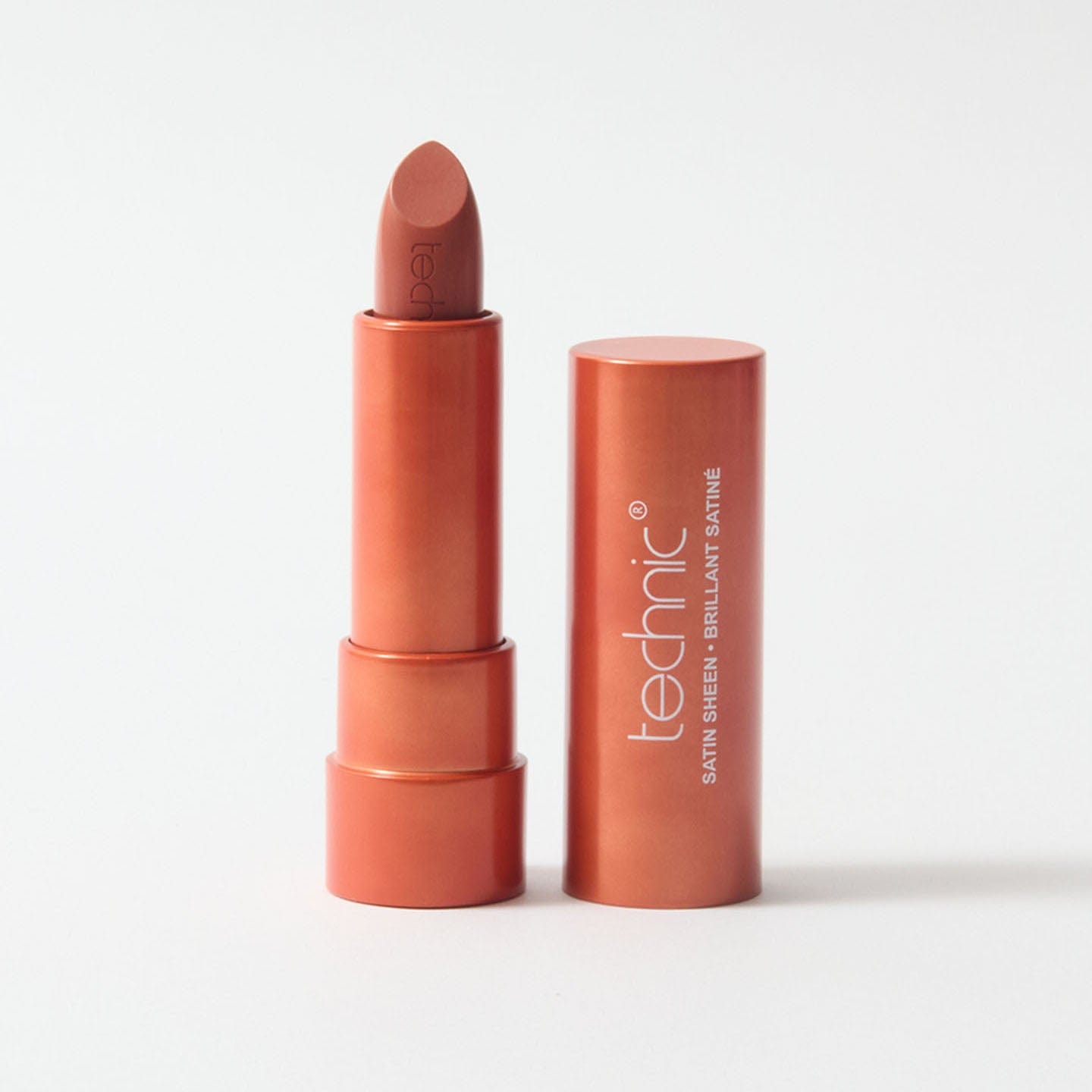 An opened lipstick in the shade Divine on a white background.