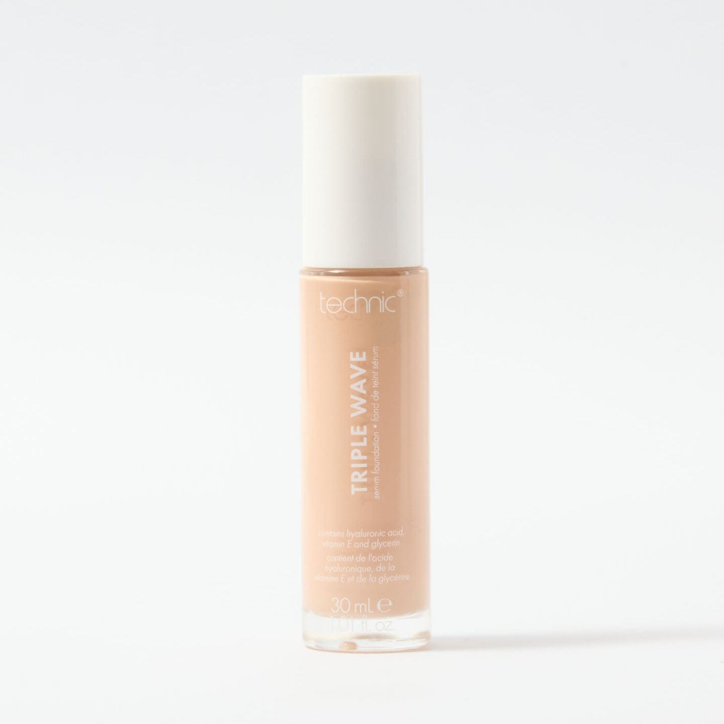 A triple wave foundation in the shade Beige on a white background.