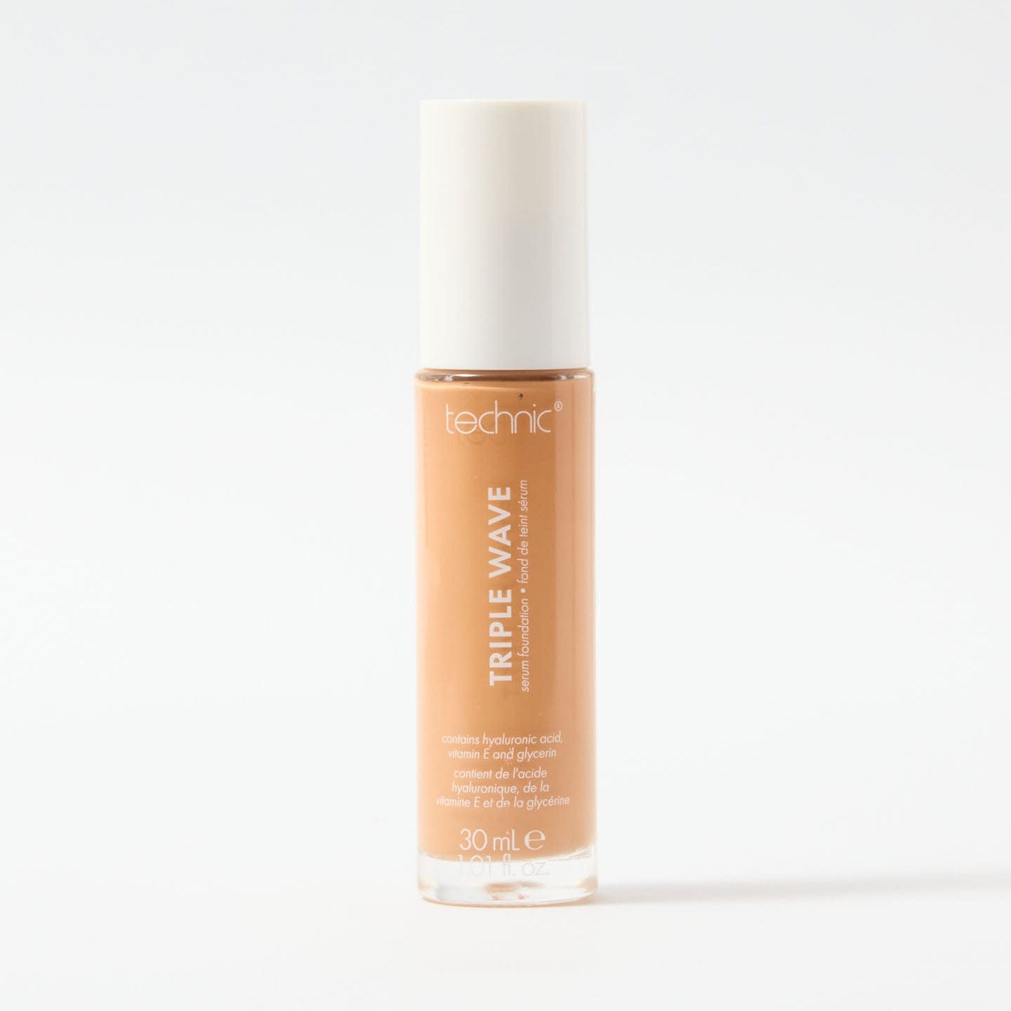 A triple wave foundation in the shade Tan on a white background.