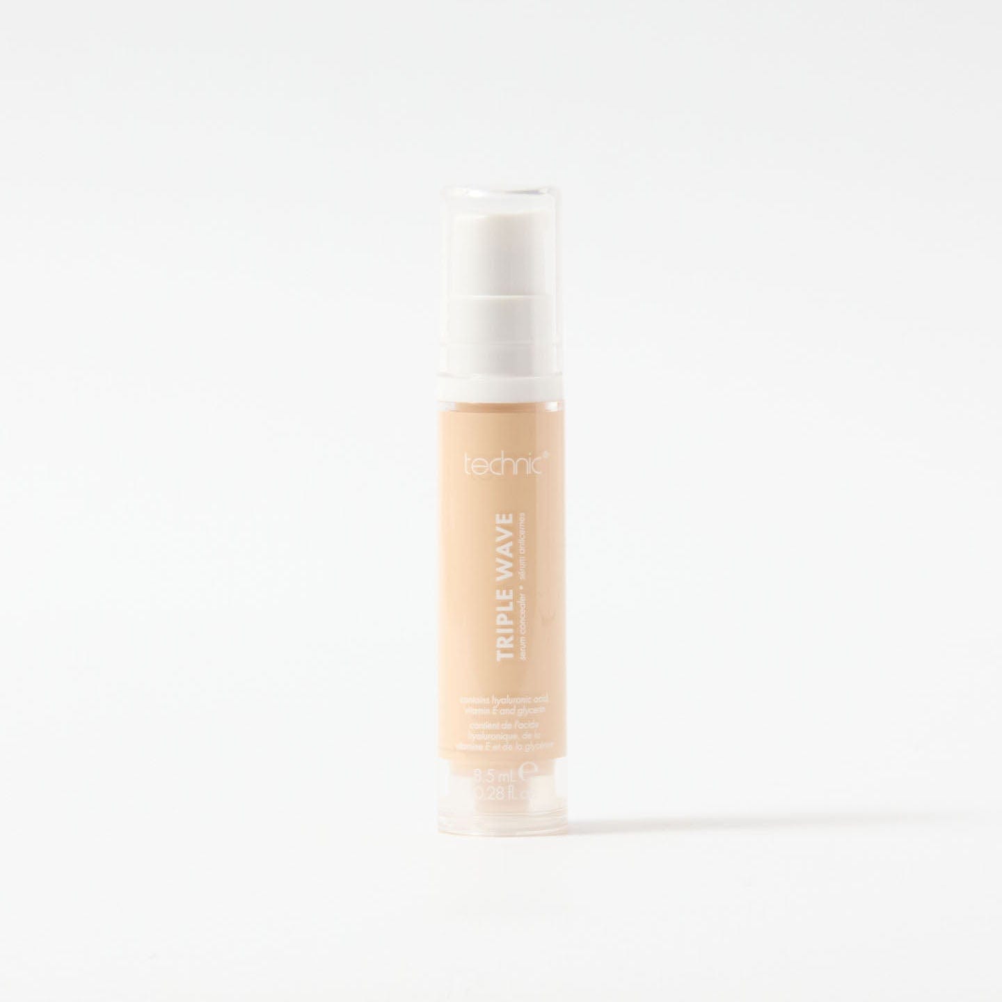 A triple wave concealer in the shade Light on a white background.