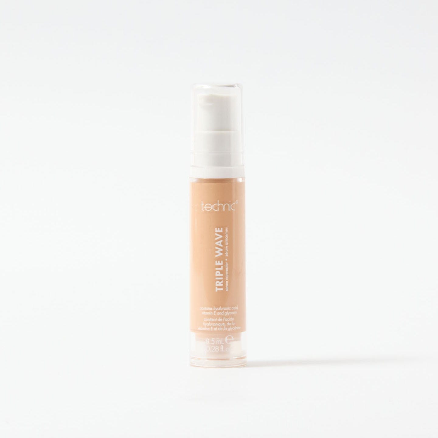 A triple wave concealer in the shade Medium on a white background.