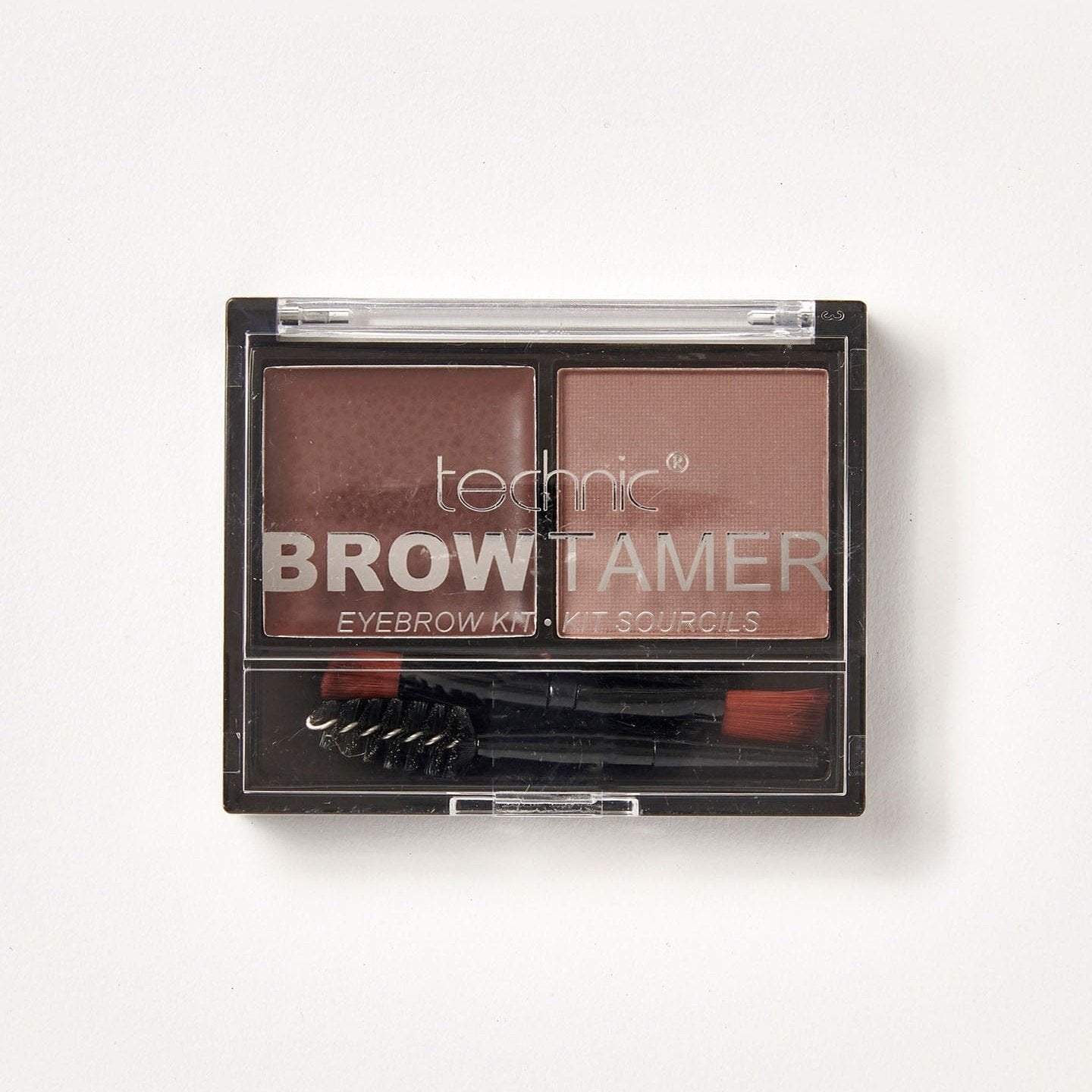 A brow tamer kit in the shade Dark on a white background.