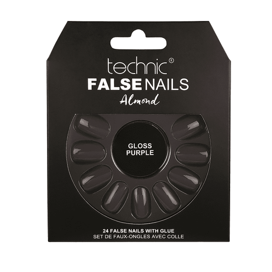 Technic False Nails - Almond Gloss Purple