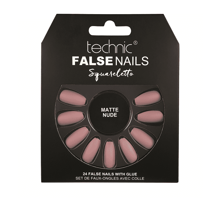 Technic False Nails - Squareletto Matte Nude