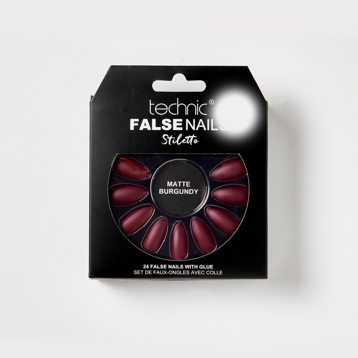 Technic False Nails - Stiletto Matte Burgundy