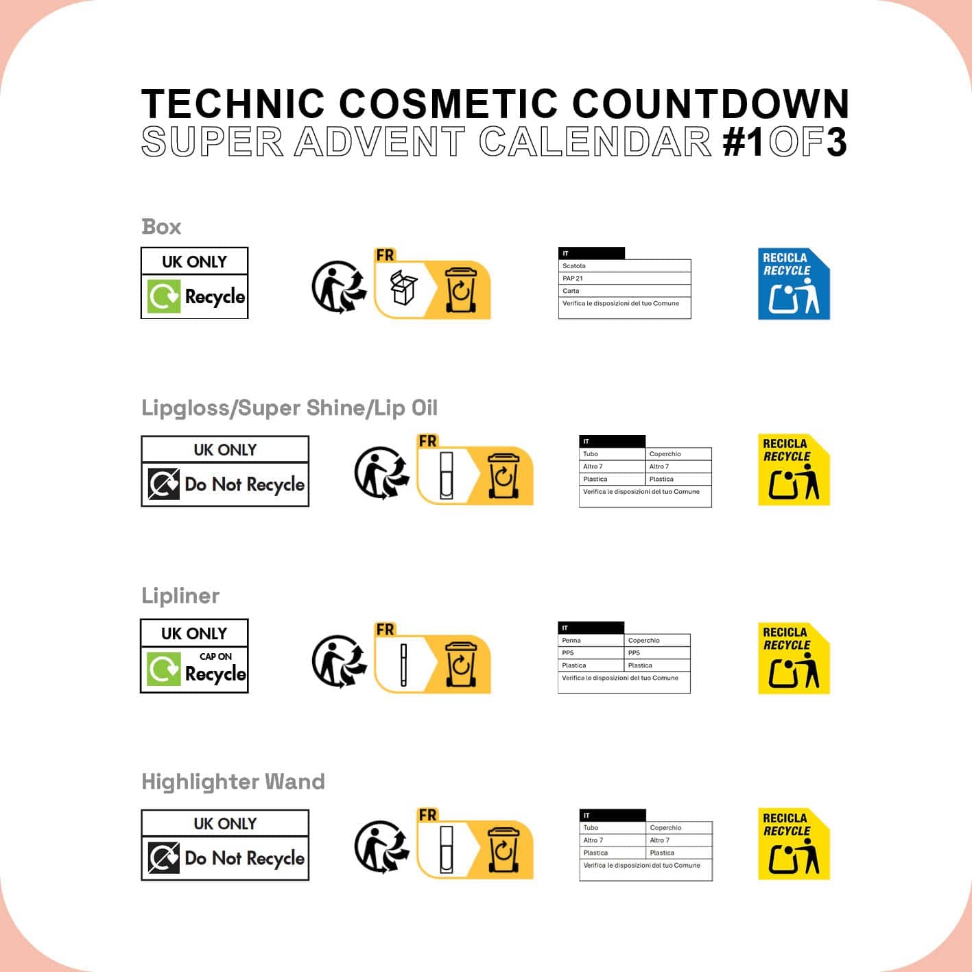 Technic Cosmetic Countdown Super Advent Calendar