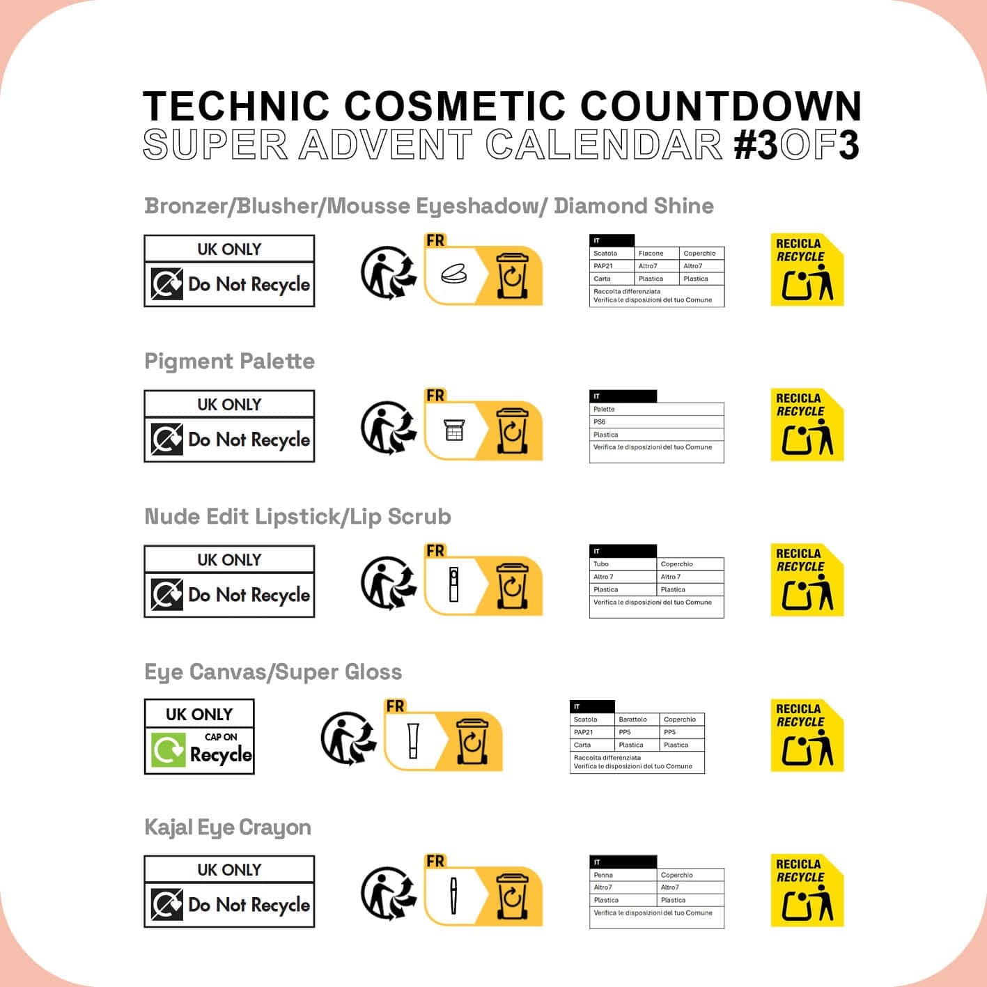 Technic Cosmetic Countdown Super Advent Calendar